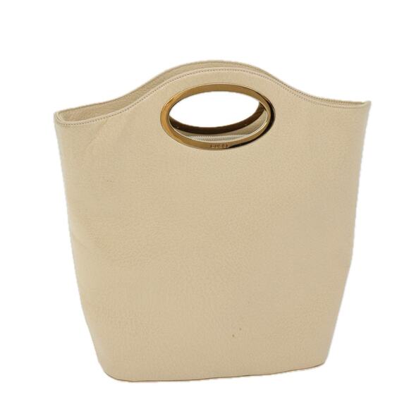 GUCCI Hand Bag Leather Beige 000 1553 000 1553